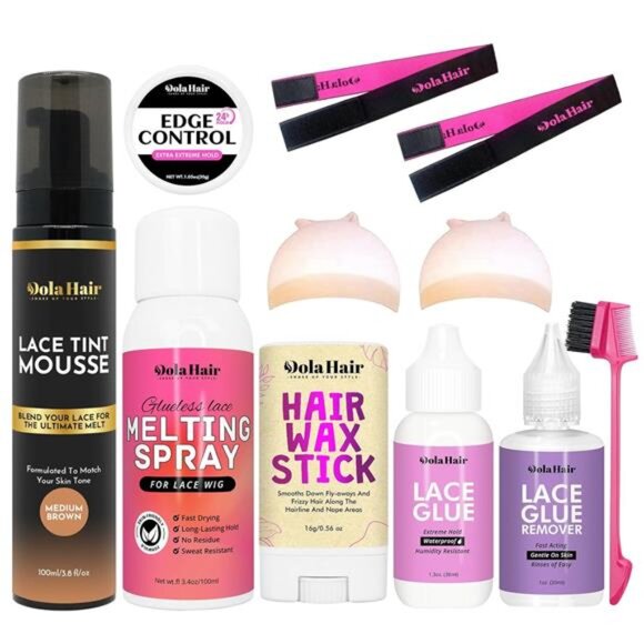 Lace Glue Kit - Complete Set with Lace Tint Mousse, Wig Installation - Picture 1 of 8